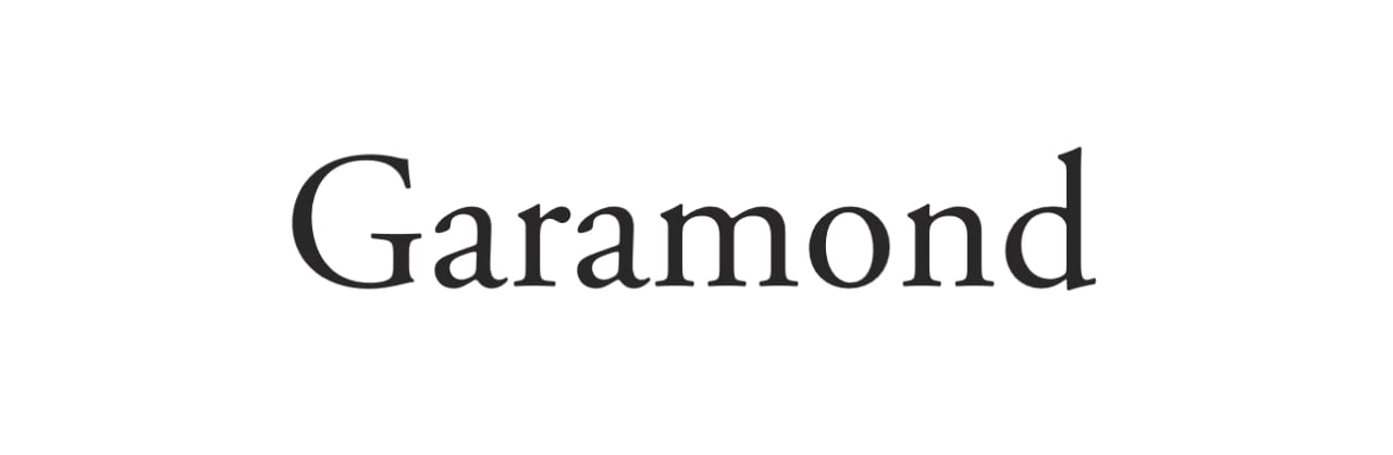 <strong>FIG 2</strong>: Garamond (or in this particular example Adobe Garamond) is a typical example and one of the most iconic old-style typefaces.