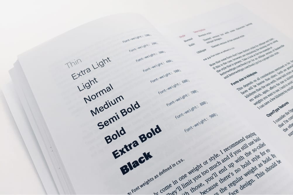 Better Web Type printed book — Inside page 2