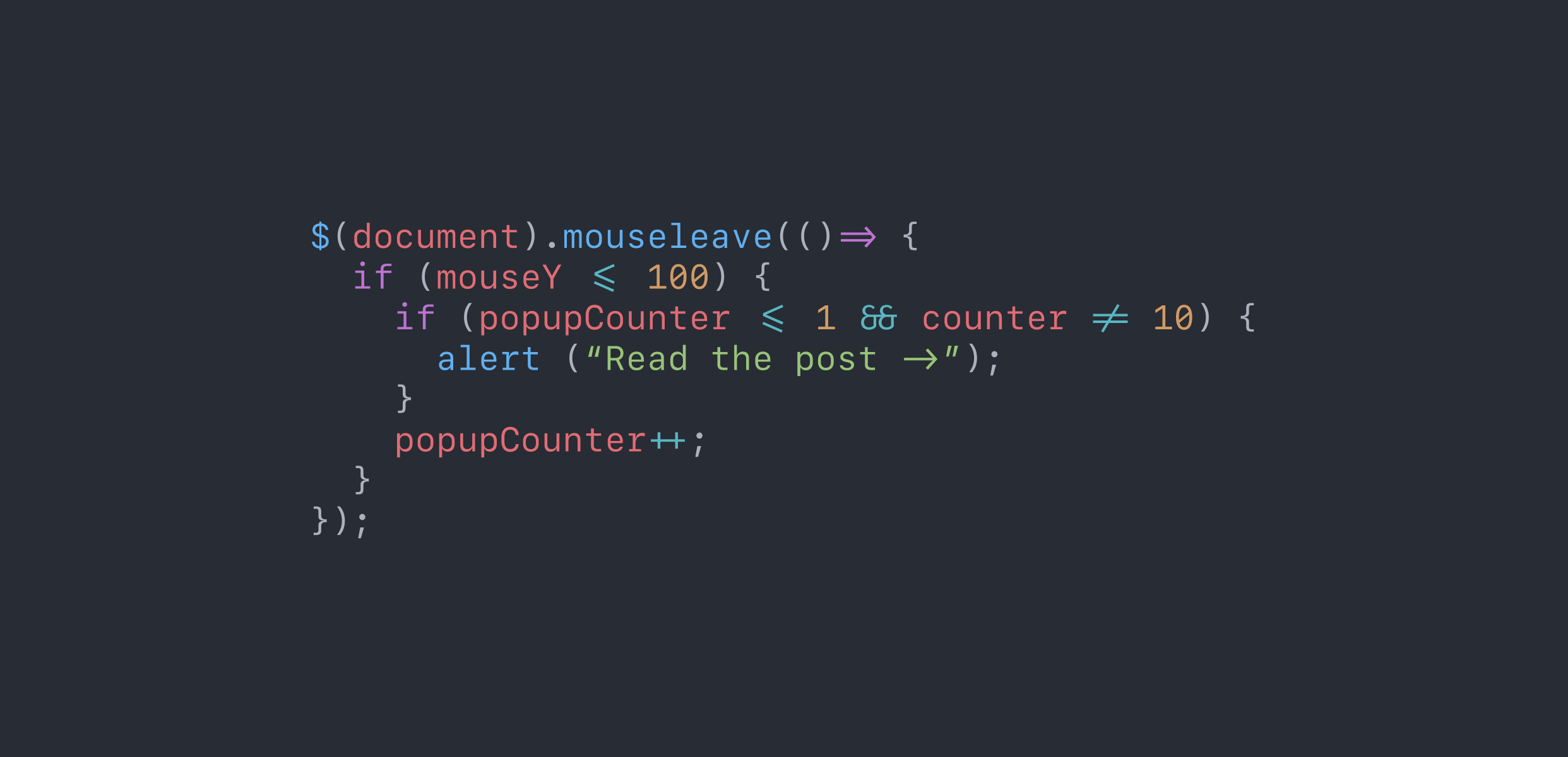 An analysis of 5 monospaced fonts with coding ligatures | Better Web Type