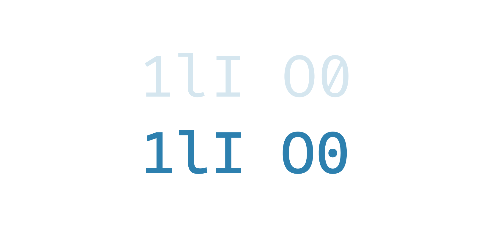 An analysis of 5 monospaced fonts with coding ligatures | Better Web Type