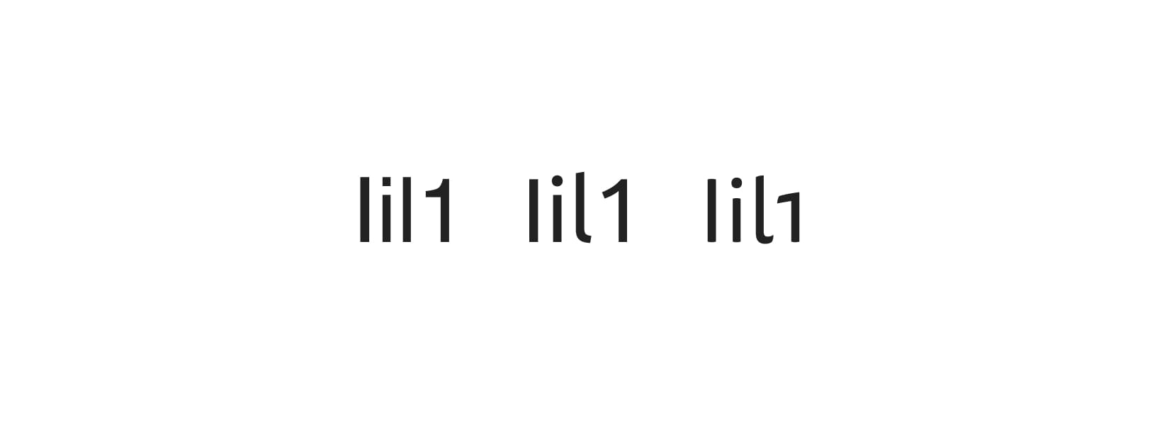 <strong>FIG 7</strong>: Left to right, Helvetica, Ubuntu, Tisa Sans Pro.