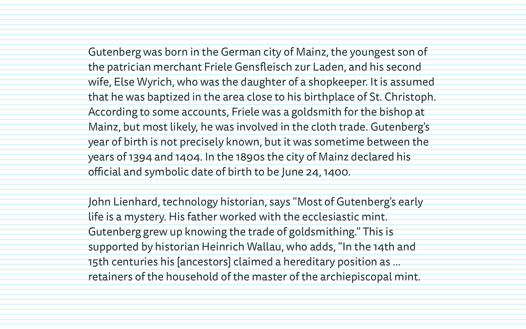 <strong>FIG 6</strong>: An 8 pixels baseline grid gives us even more flexibility. It’s also one of the most popular baseline grids out there.