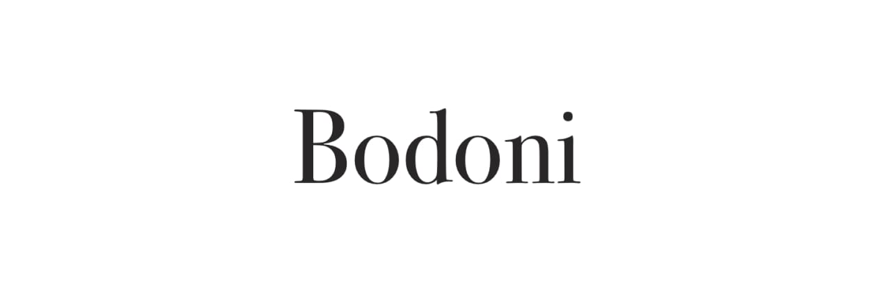 <strong>FIG 6</strong>: Bodoni is the most iconic example of the didone style.